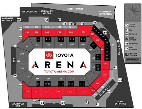  Seating Chart Ballpark Information. Ticket Options ... Toyota Diamond Club (100 Level) $15: Terrace (200 Level) ... • Stadium Policies & FAQ • Directions & Parking 